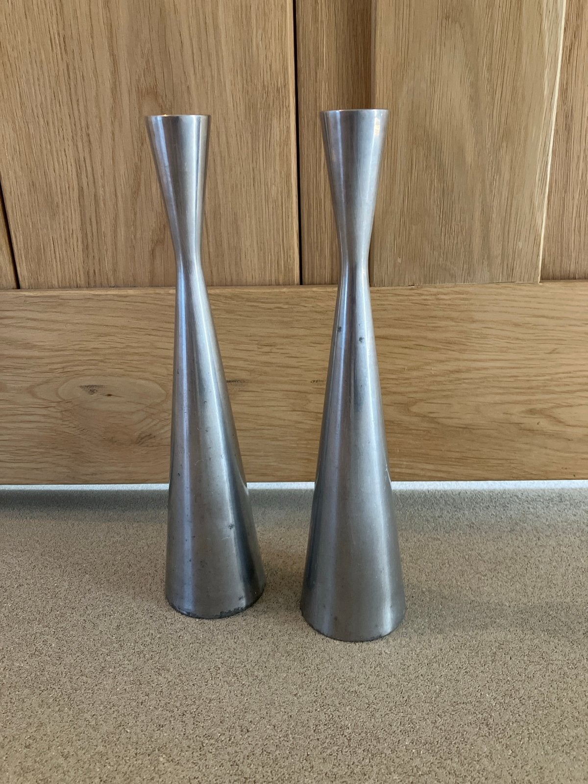 Vintage IKEA Göta kandelaars Erika Pekkari 90s - 26,5 cm, Gebruikt, IKEA, Ophalen of Verzenden, Metaal