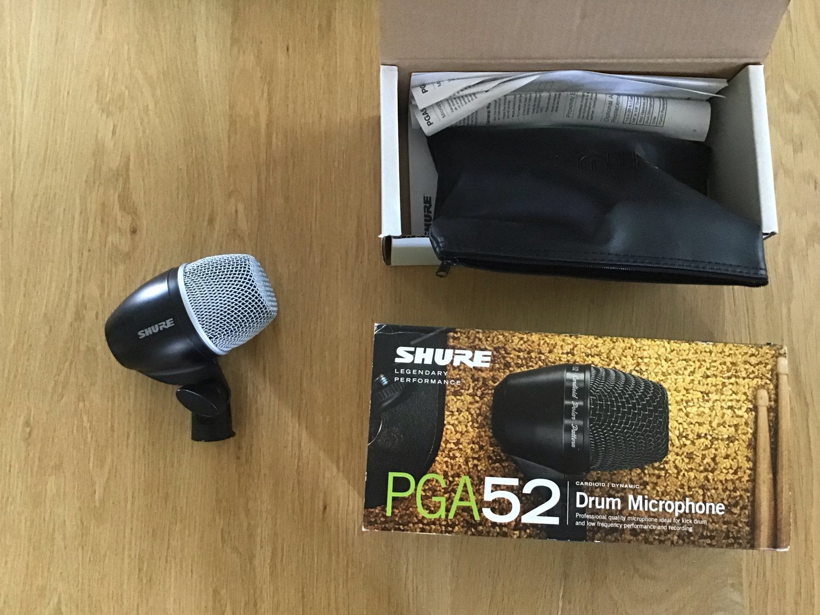 Shure PGA52 - Instrumentmicrofoon voor drums en bas, Muziek en Instrumenten, Ophalen of Verzenden, Gebruikt, Instrumentmicrofoon