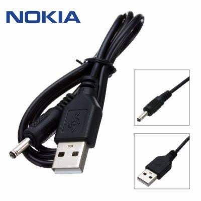 Nokia Oplader met Grote Pin - USB Oplaadkabel, Gebruikt, Nokia, Ophalen of Verzenden, Oplaadkabel