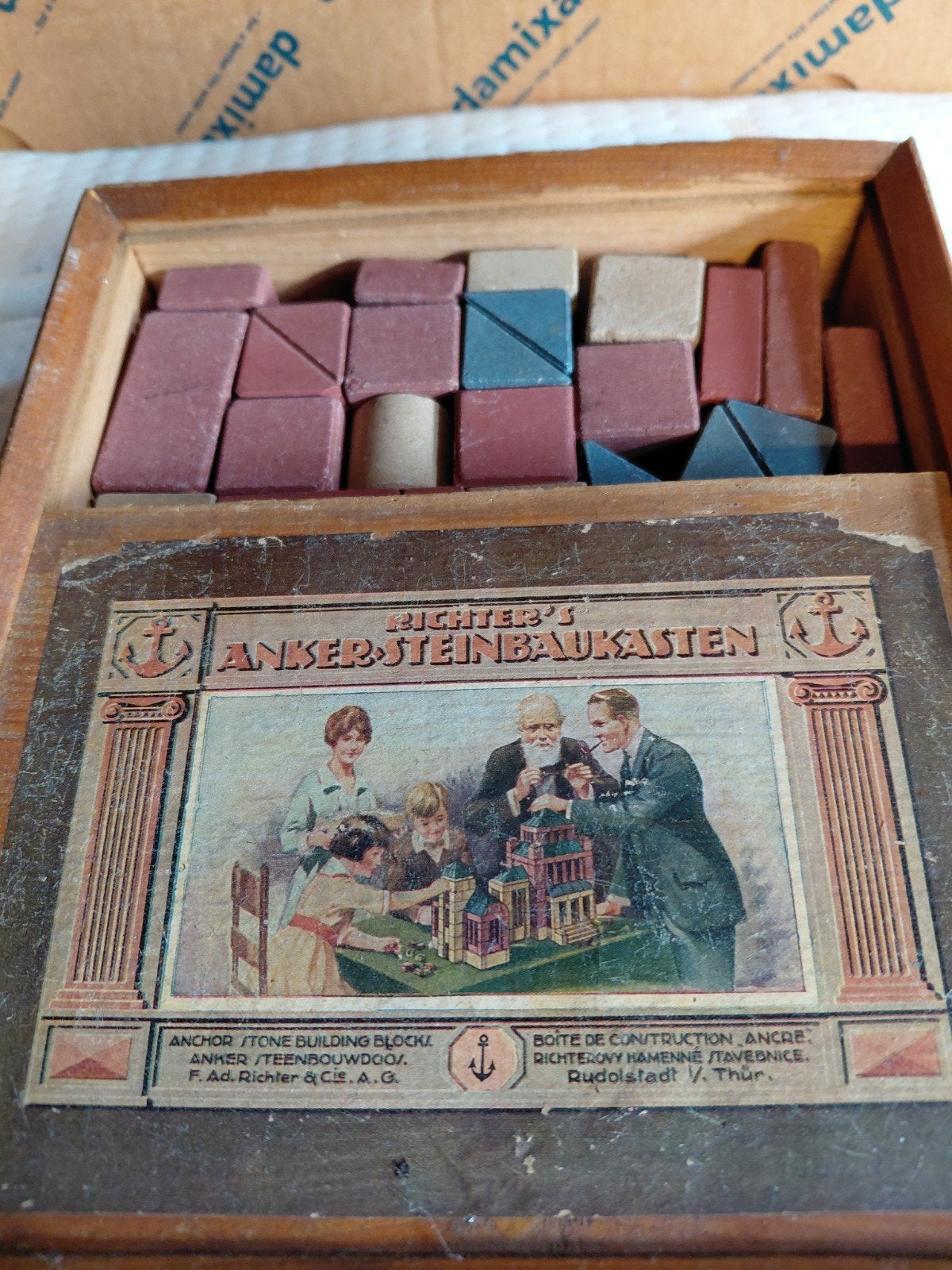 Antieke Richter's Anker-Steinbaukasten bouwstenen, Ophalen of Verzenden, Gebruikt, Overige merken