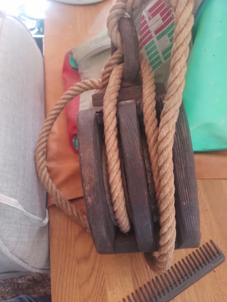 Takelblok met touw, Ophalen of Verzenden