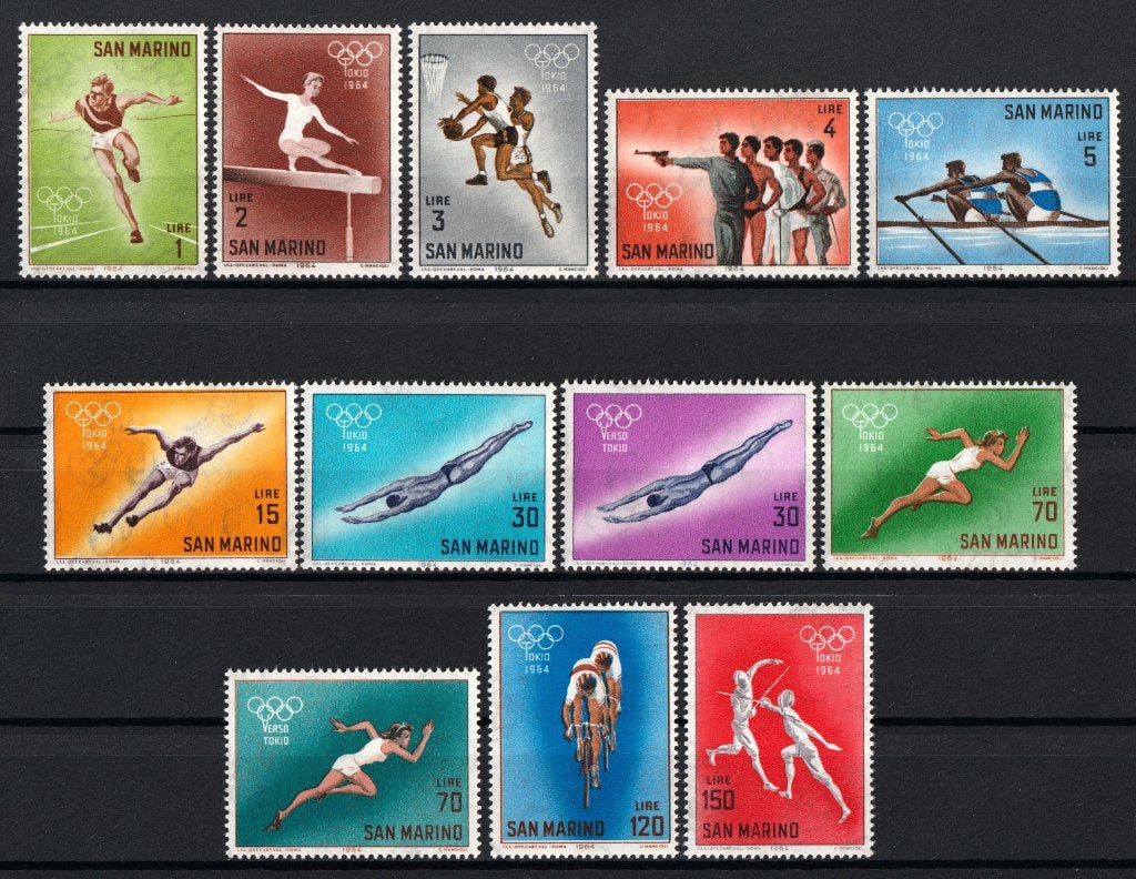 San Marino, Sport, Olympische Spelen, Mi. 802-813 postfris, Verzenden, Postfris, Sport