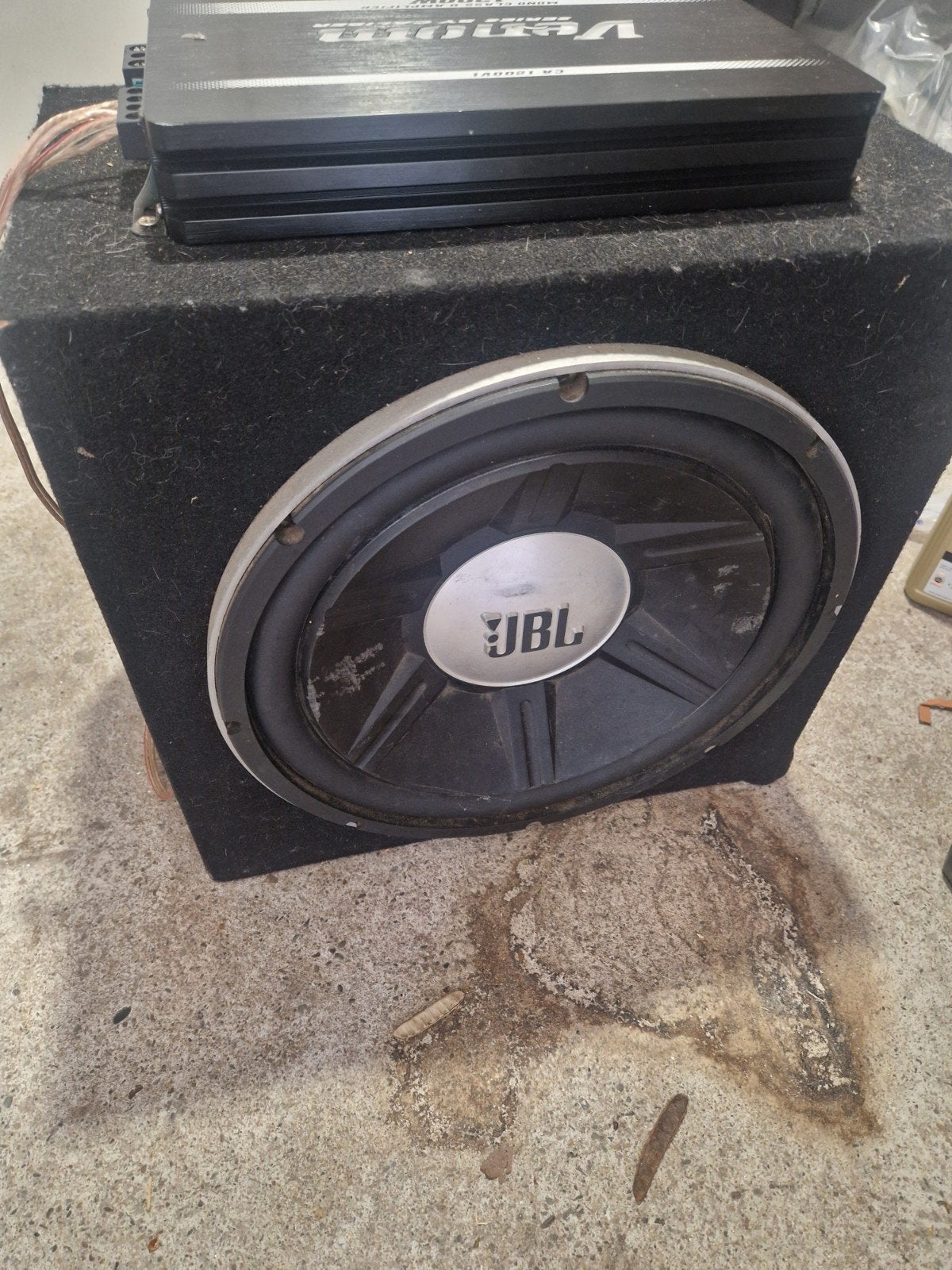 Jbl 15inch sub met versterker, Ophalen of Verzenden, Gebruikt