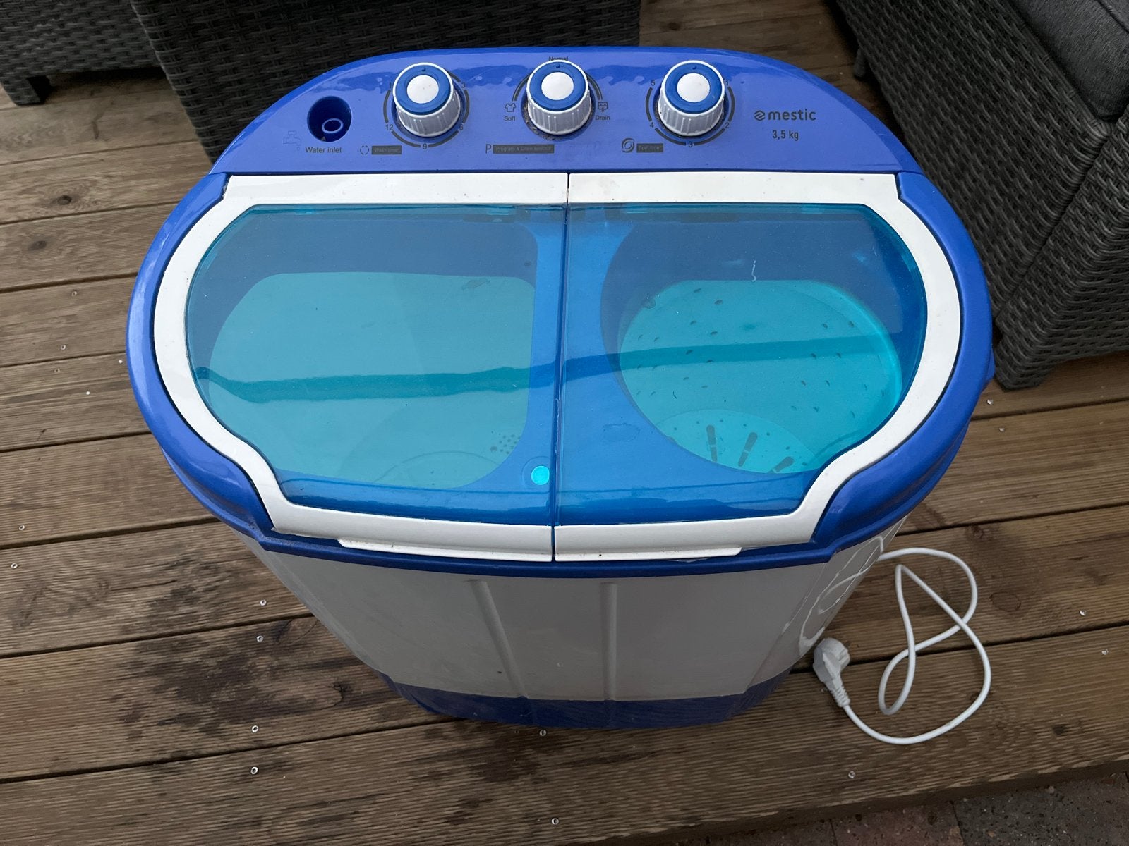 Mestic mini wasmachine met centrifuge - defect, Witgoed en Apparatuur, Wasmachines, Ophalen, Minder dan 1200 toeren, Minder dan 85 cm