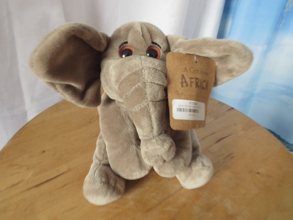 nieuwe olifant knuffel born in africa wildlife collection, Overige merken, Overige karakters, Grijs, Nieuw
