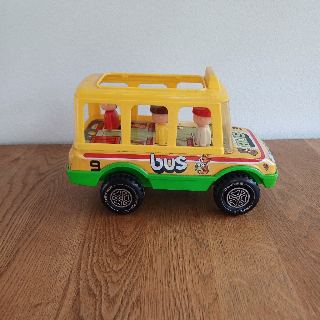Vintage Speelgoed Bus met Poppetjes, Ophalen of Verzenden, Gebruikt
