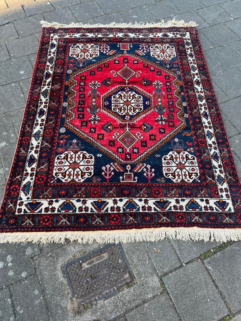 Vintage Perzisch Tapijt Handgeknoopt afmetin 155x205 cm, Ophalen of Verzenden