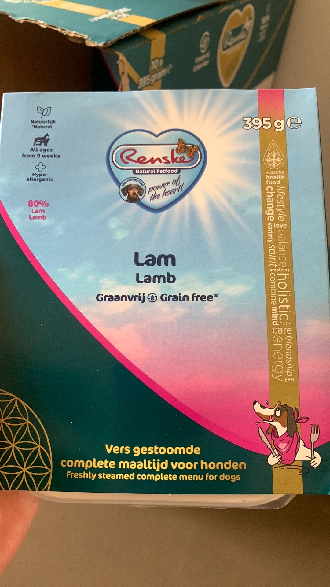 Dozen: Renske vers gestoomd lam graanvrij, Ophalen, Hond