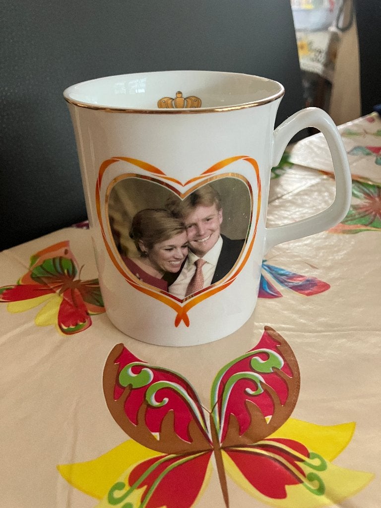 Mok Willem Alexander & Maxima ( Nederland ), Verzamelen, Ophalen of Verzenden, Zo goed als nieuw, Nederland, Servies