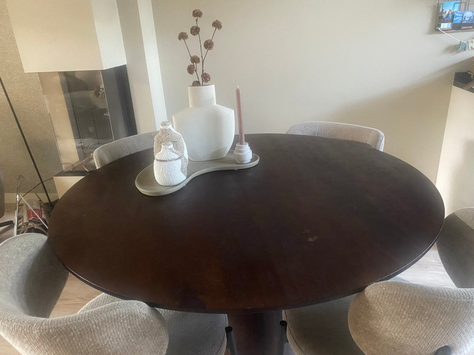 Ronde Eetafel Eleonora, Ophalen of Verzenden, Zo goed als nieuw, Rond, 100 tot 150 cm