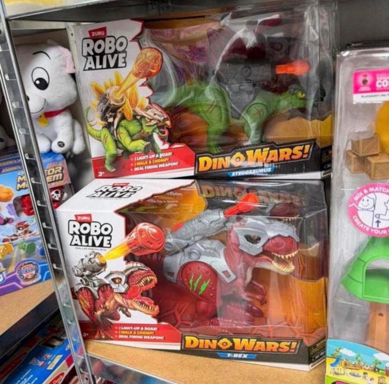 Robo Alive Dino Wars Speelgoed robot T-Rex Stegosaurus NIEUW, Nieuw, Ophalen of Verzenden, H, H