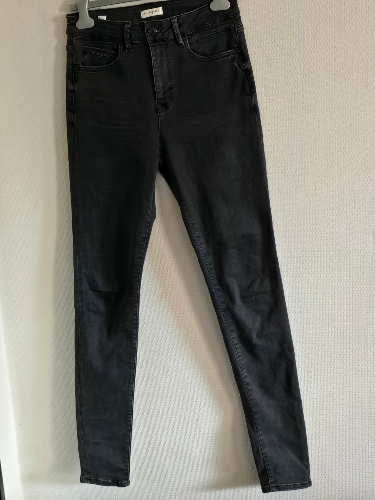 Silvercreek Super Skinny Jeans W29 L34 Zwart/Grijs, Zwart, Ophalen of Verzenden, W28 - W29 (confectie 36), Gedragen
