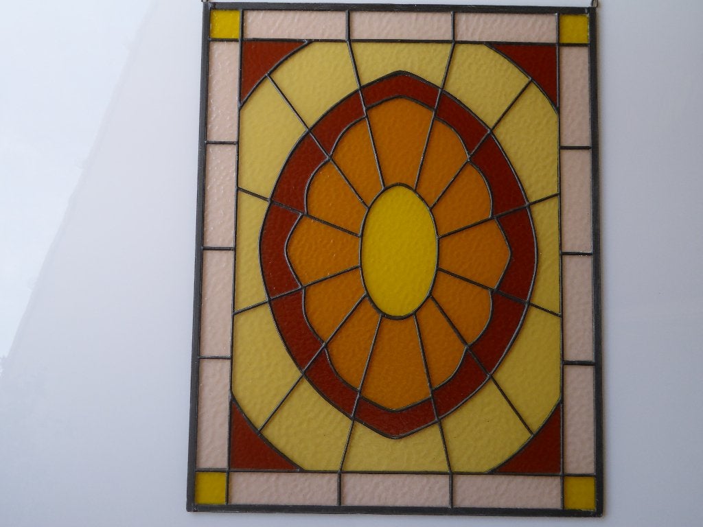 glas in lood raam, Doe-het-zelf en Verbouw, Glas en Ramen, Ophalen, Minder dan 80 cm, Overige typen, Zo goed als nieuw