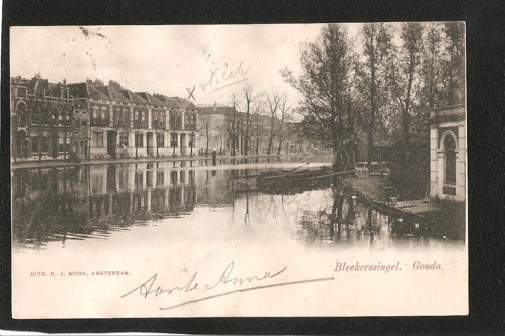 Gouda, Bleekerssingel, Ophalen of Verzenden, Voor 1920, Gelopen, Zuid-Holland