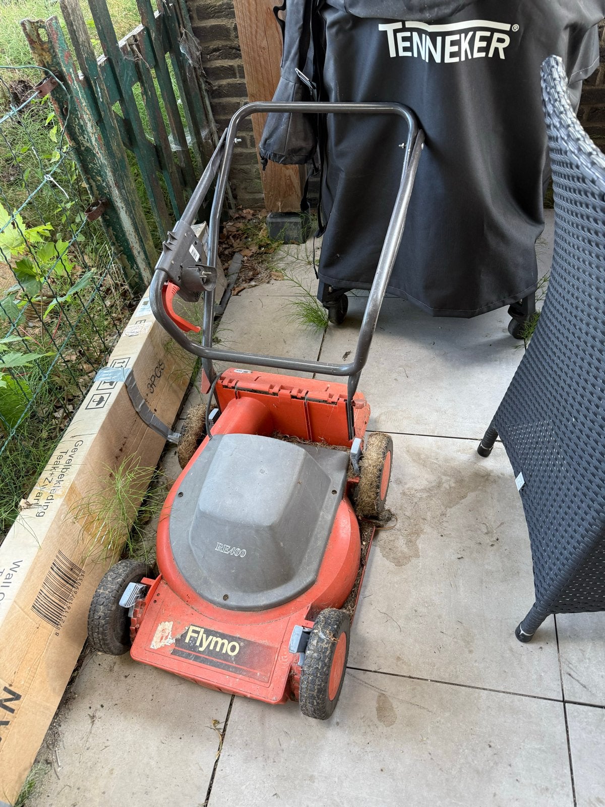 GRATIS Flymo grafmaaier - Elektrisch - Gebruikt, Tuin en Terras, Grasmaaiers, Ophalen, Gebruikt, Elektrische grasmaaier, 30 t/m 39 cm