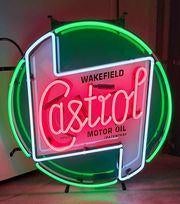 Castrol motor oil neon en veel andere garage showroom neons, Lichtbak of (neon) lamp, Ophalen of Verzenden, Zo goed als nieuw