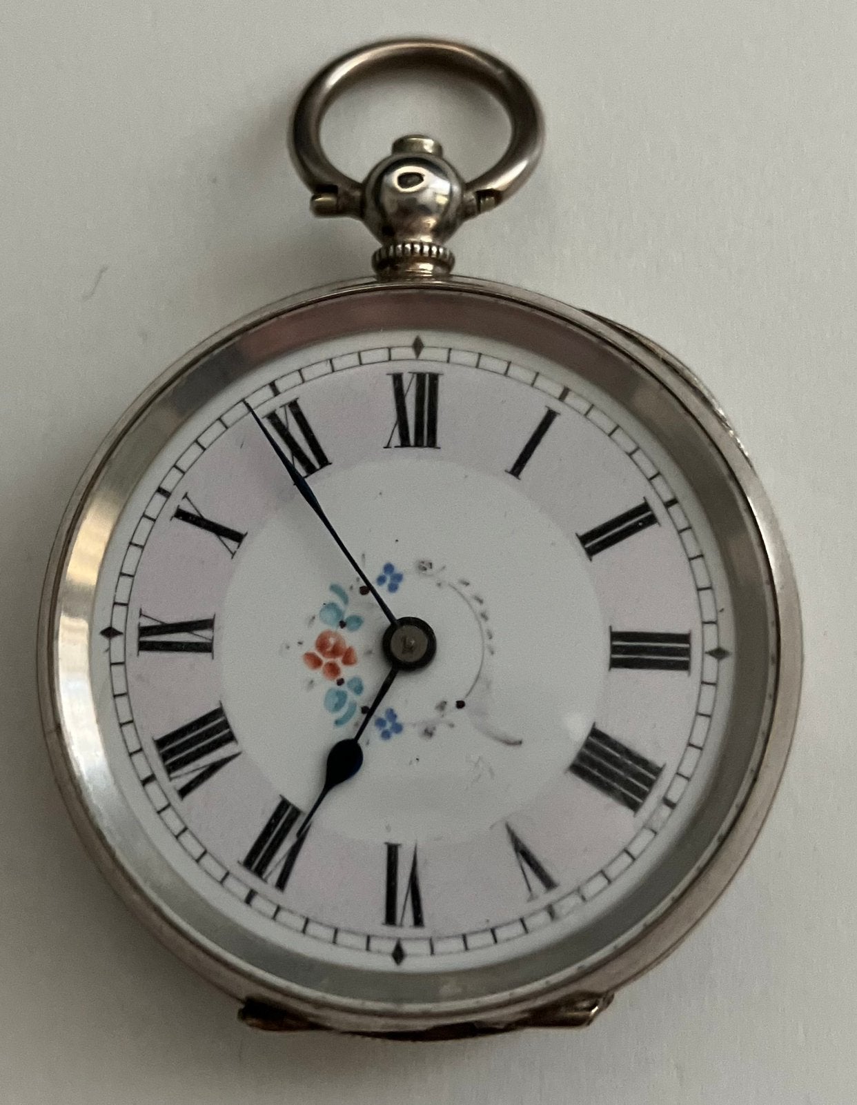 Oud Zilver zakhorloge goedlopend en in perfecte staat, Overige merken, Zakhorloge, 1900 tot 1930, Ophalen of Verzenden