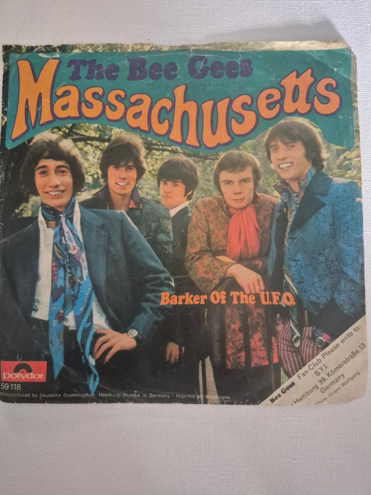 The Bee Gees - Massachusetts / Barker Of The U.F.O. (7 inch), Gebruikt, Pop, 7 inch, Ophalen of Verzenden
