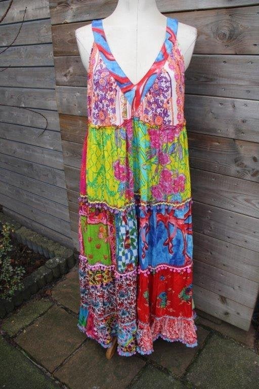 Jurk gekleurd Antica Sartoria 1mt Maxi Vaste prijs, Overige kleuren, Ophalen of Verzenden, Zo goed als nieuw, Anitca Sartoria