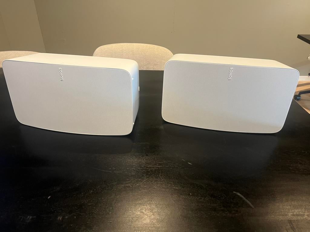 Sonos Five Wit Duopack | 6 maanden garantie!, Ophalen of Verzenden, Zo goed als nieuw, Nvt, Sonos