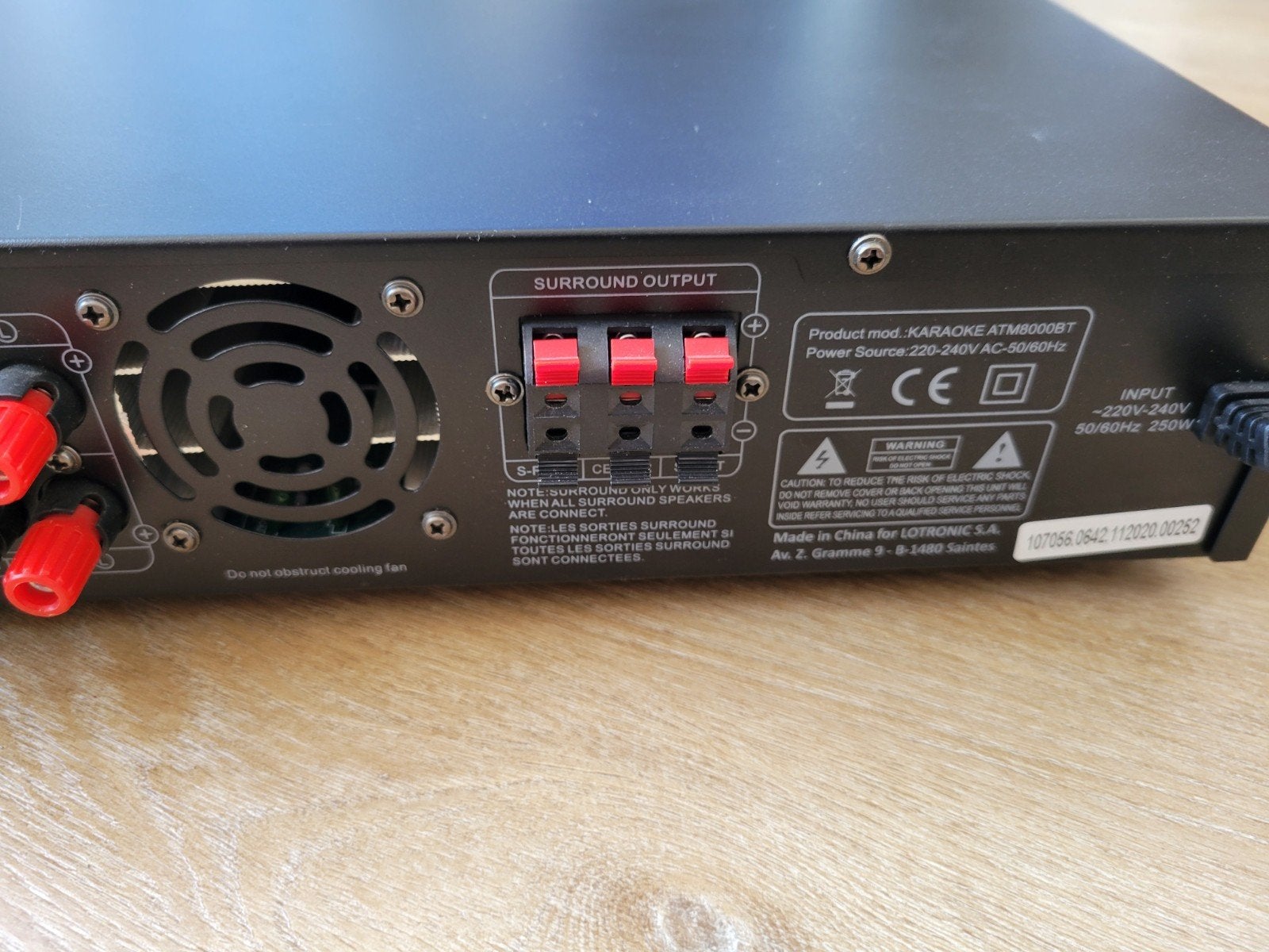 LTC Audio ATM8000BT Hybride Versterker 7.2 Kanaals, Overige merken, Overige systemen, Ophalen of Verzenden, Zo goed als nieuw