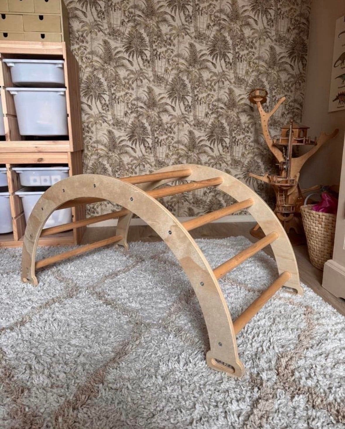 Houten Klimrek/Klimboog voor Kinderen - Montessori Speelgoed, Kinderen en Baby's, Ophalen, Gebruikt, Klimnet