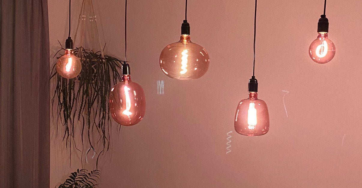Calex LED lampen XXL roze set van 5, Ophalen of Verzenden, Zo goed als nieuw, E27 (groot), Led-lamp