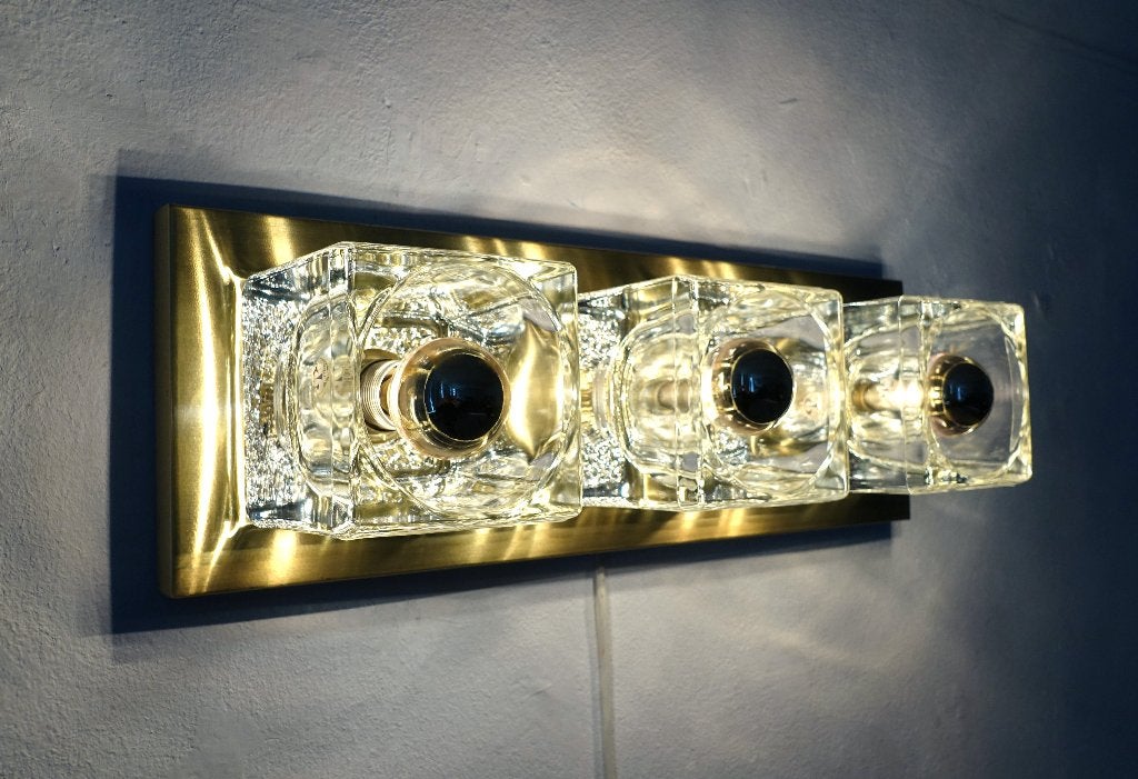 Vintage Peill & Putzler wandlamp Hollywood Regency Ice Cube, Ophalen of Verzenden, Gebruikt