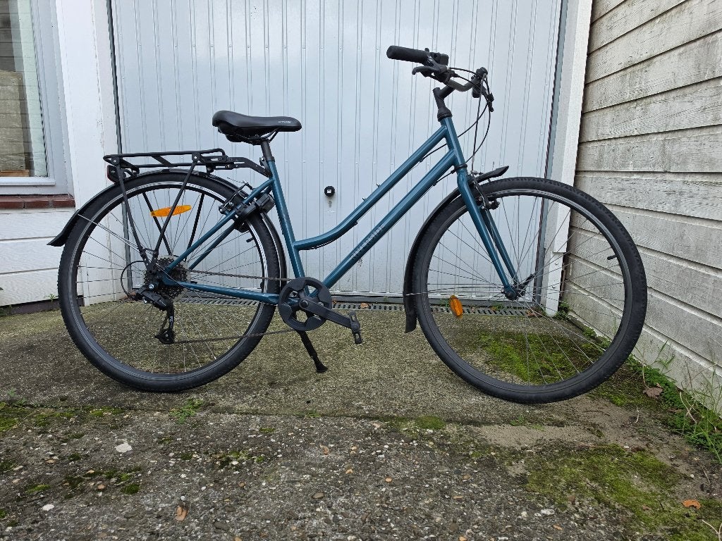 Hybridefiets Riverside 120 - blauw, Gebruikt, Velgrem, 50 tot 53 cm, Ophalen
