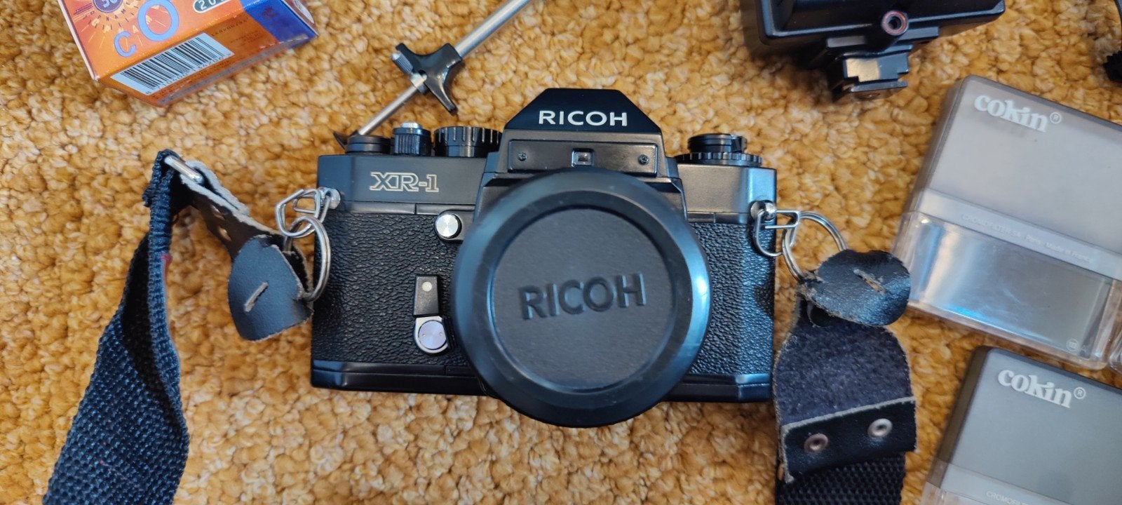 Complete Ricoh XR-1 analoge set in koffer, Ophalen of Verzenden, Gebruikt, Spiegelreflex, Overige Merken