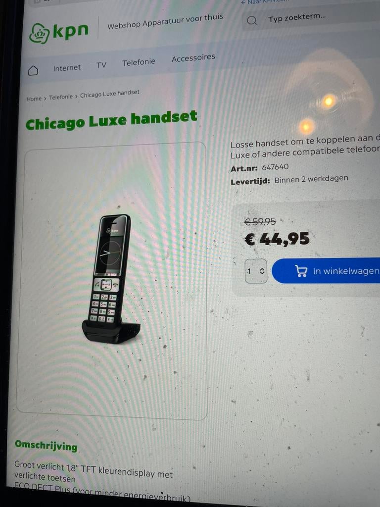 Vaste telefoon met basis station, Ophalen, Nieuw, 1 handset