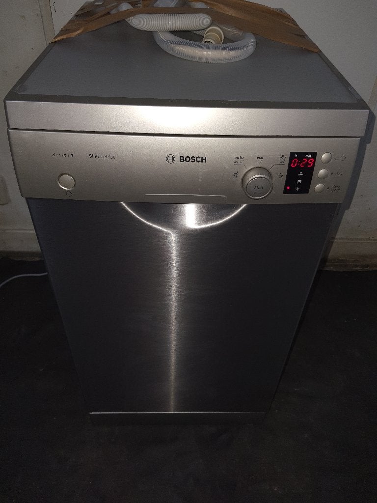 A+ Luxe Bosch RVS smalle model vaatwasser werkt uitstekend, Ophalen, Minder dan 85 cm, Energieklasse A of zuiniger, Zo goed als nieuw