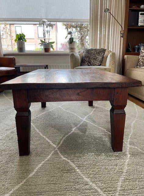 Salontafel rechthoekig, Ophalen, Gebruikt, 100 tot 150 cm, Koloniaal