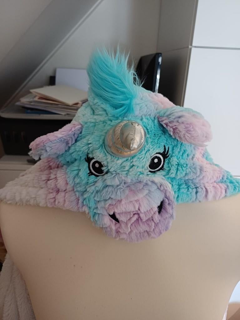 Zachte unicorn plaid / deken met capuchon, Ophalen of Verzenden, Zo goed als nieuw