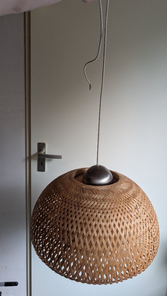 Ikea hanglamp rotan boja, Huis en Inrichting, Lampen | Hanglampen, Ophalen, Gebruikt, Bohemian, E27 (groot)