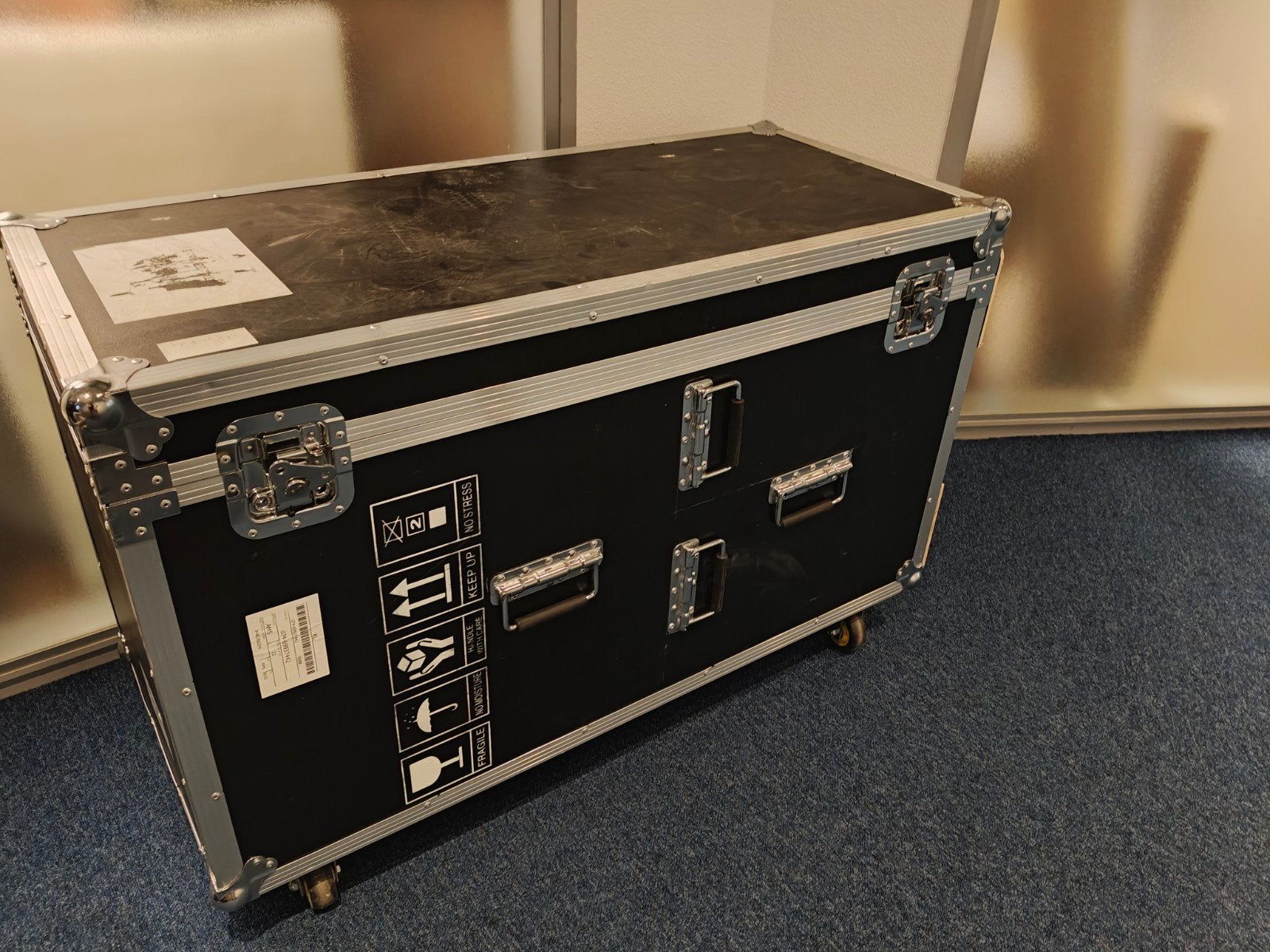 Flightcase zgan incl set zwenkwielen, Muziek en Instrumenten, Behuizingen en Koffers, Ophalen, Zo goed als nieuw, Overige instrumenten