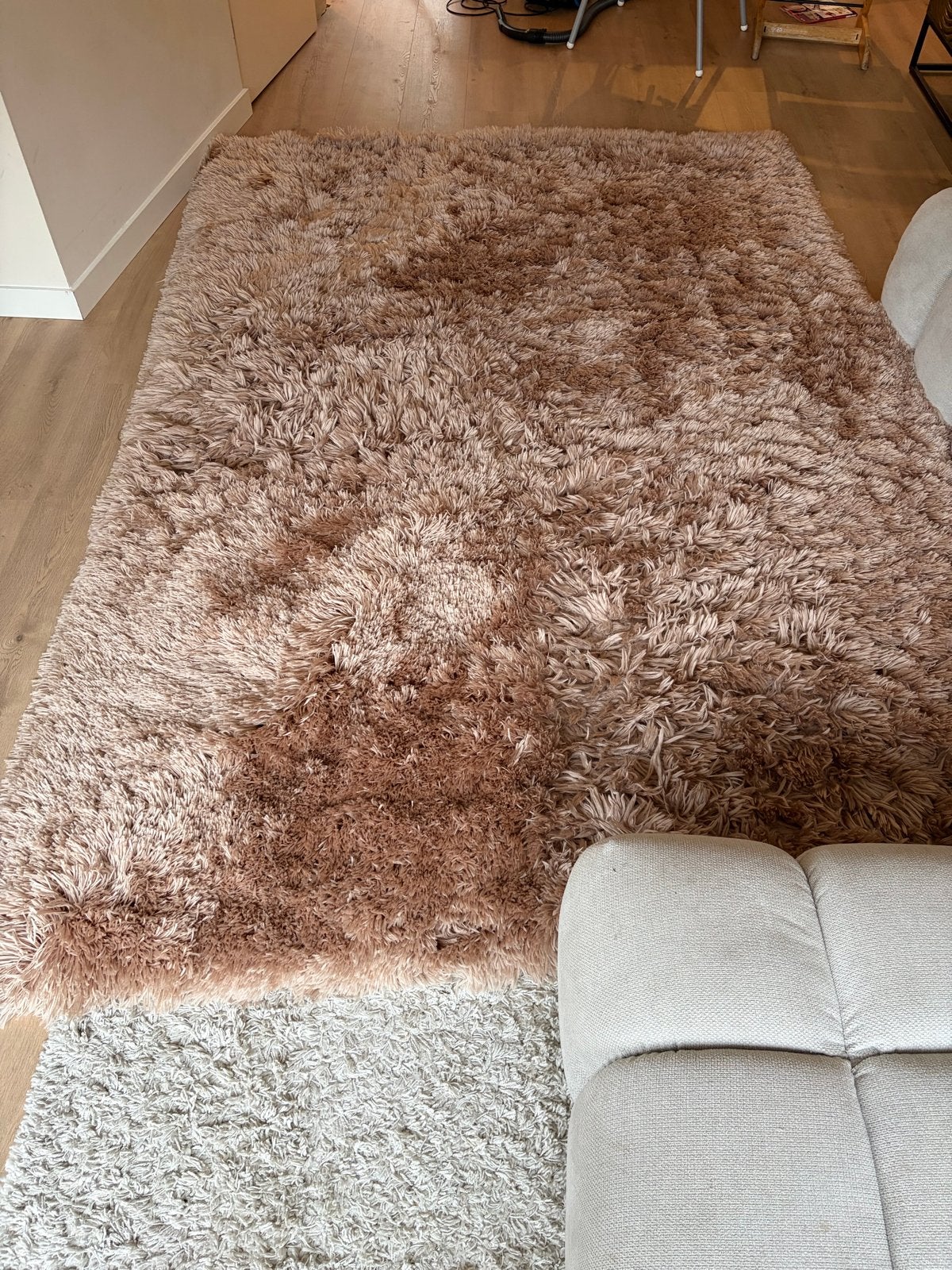 Hoogpolig karpet 2x3 meter, zgan, geen huisdieren., Ophalen, Bruin, 200 cm of meer, Zo goed als nieuw