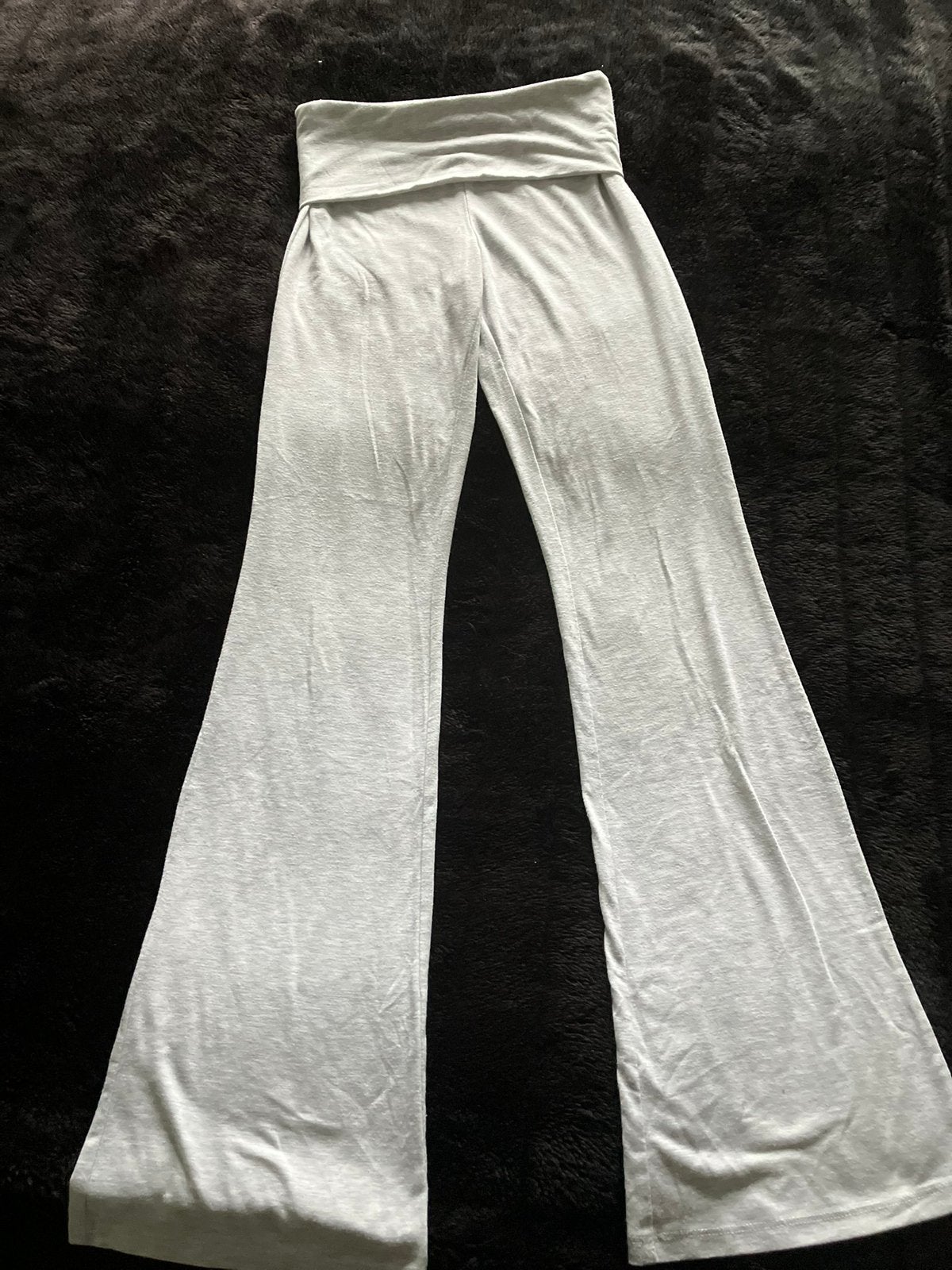 H&M zomer omslag broek lichtgrijs 164, Kinderen en Baby's, Kinderkleding | Maat 164, Ophalen of Verzenden, Zo goed als nieuw, Meisje