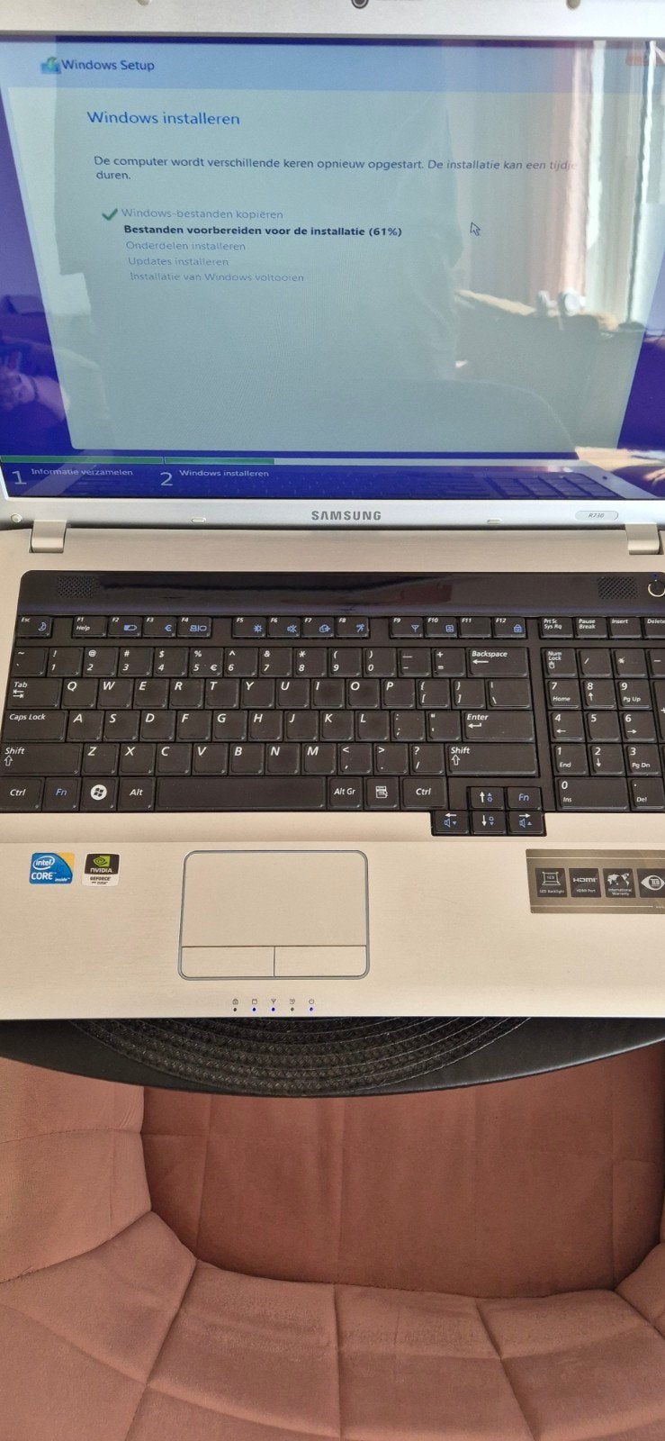 Samsung R730 Laptop - Intel Core i5, NVIDIA GeForce, Ophalen, Gebruikt, Met videokaart, 2 tot 3 Ghz