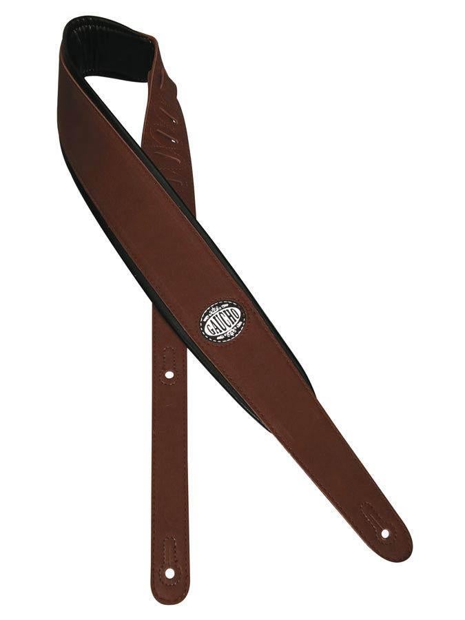 Gaucho GST-314-DBR gitaarriem donkerbruin gevoerde, Muziek en Instrumenten, Instrumenten | Toebehoren, ., Nieuw, Ophalen of Verzenden