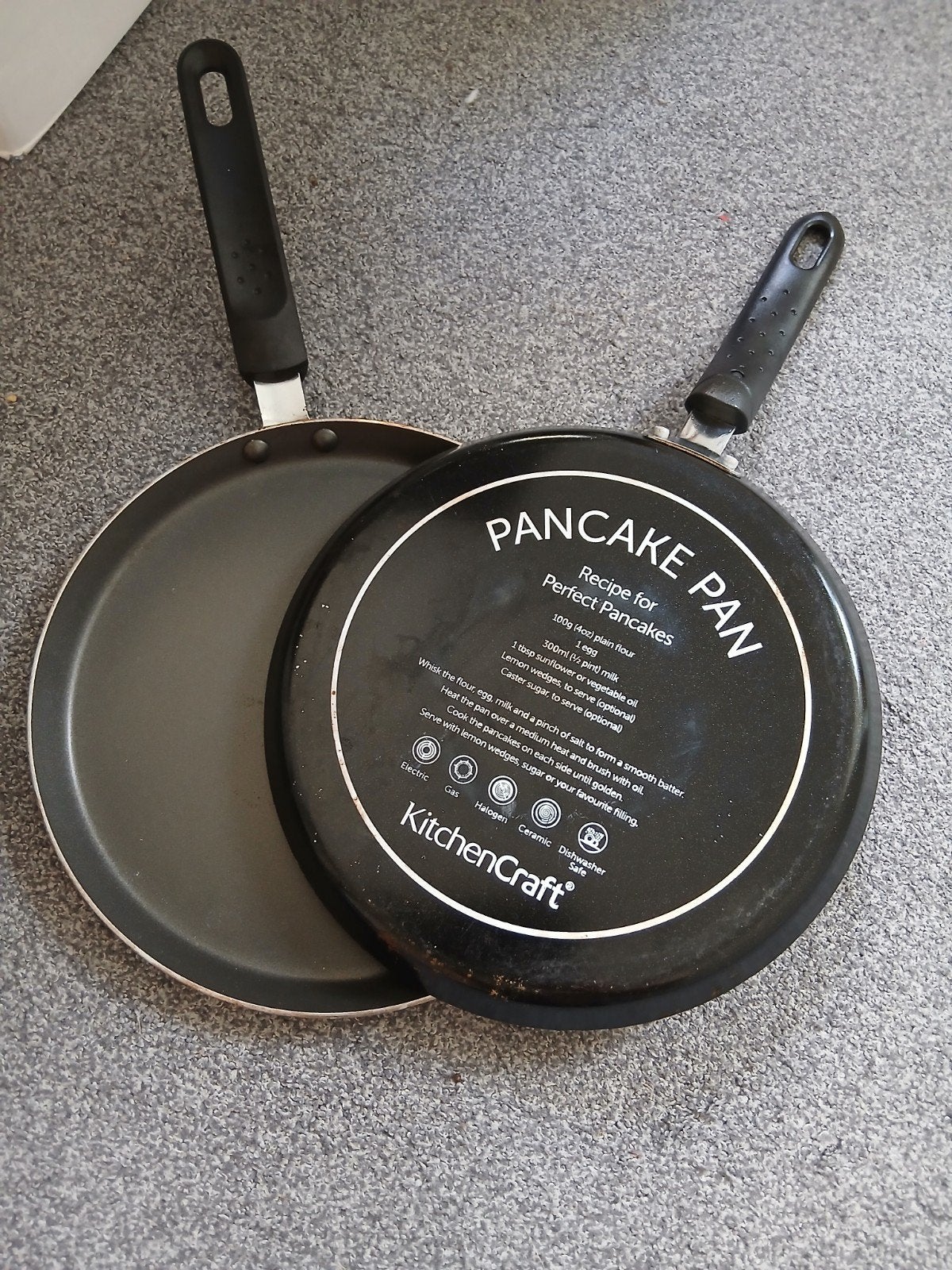 KitchenCraft Pannenkoekenpannen (gas)- Zo goed als nieuw, Ophalen of Verzenden, Zo goed als nieuw, Rvs, Pannenset
