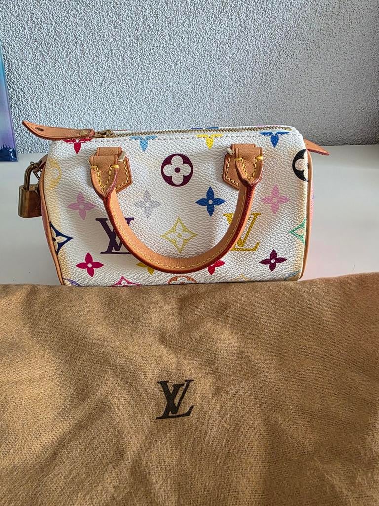 Louis Vuitton Speedy Nano Multicolore met slot en sleutel, Ophalen of Verzenden, Bruin, Handtas