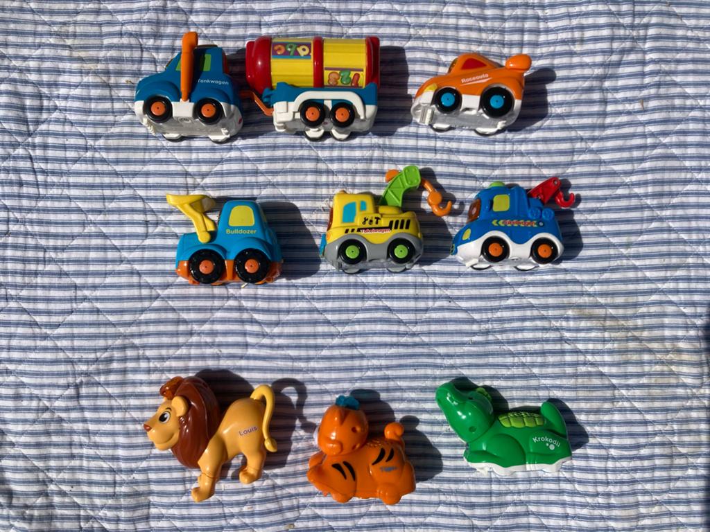 Vtech Toet Toet auto's en Zoef Zoef dieren (9 stuks), Verzenden, Gebruikt