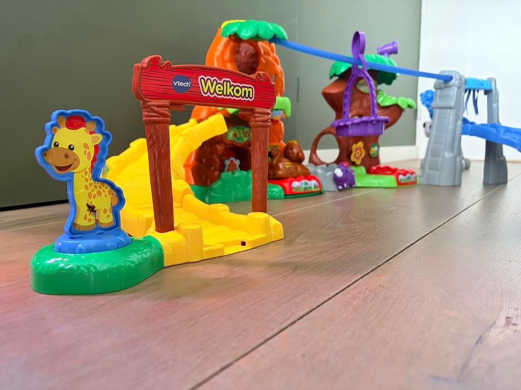 VTech Zoef Zoef Dieren Avonturenpark met Ezel en Aap, Kinderen en Baby's, Speelgoed | Vtech, Ophalen, Zo goed als nieuw, 6 maanden tot 2 jaar