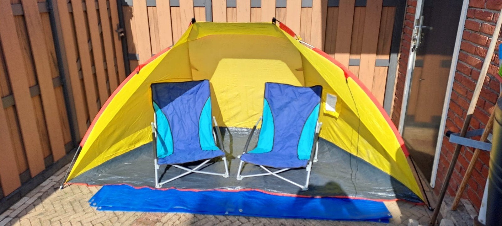 Strand windscherm/tent, Caravans en Kamperen, Tenten, Ophalen of Verzenden, Gebruikt, Tot en met 3