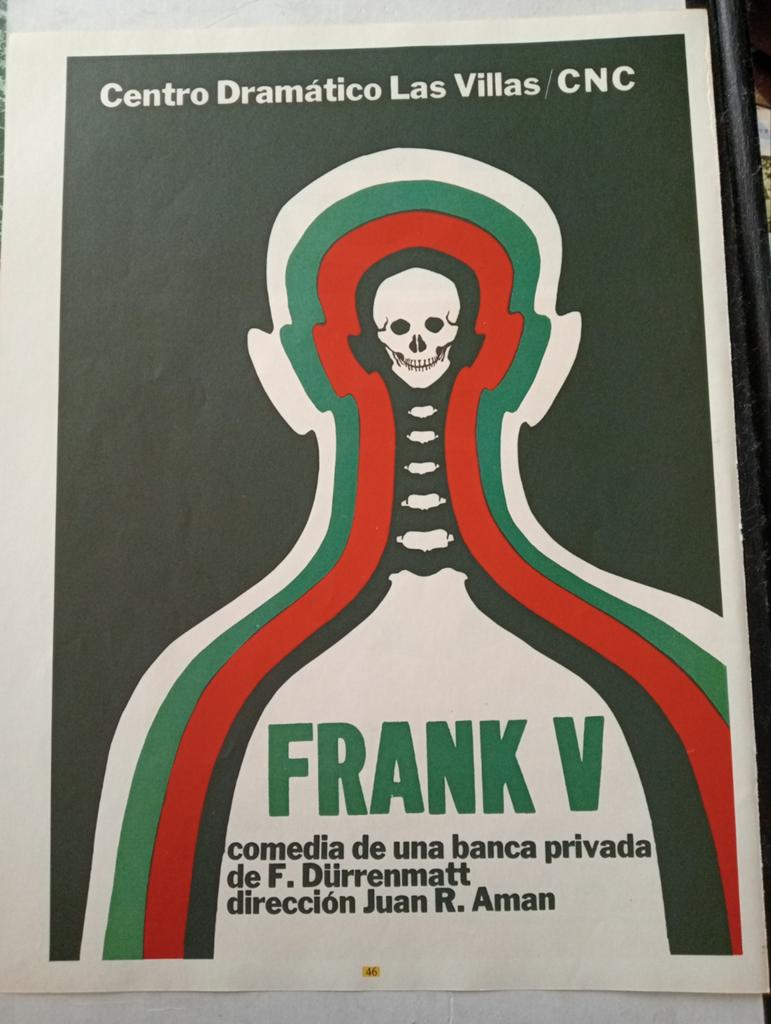 Frank V affiche Cuba 1970, Ophalen of Verzenden, Zo goed als nieuw, A1 t/m A3