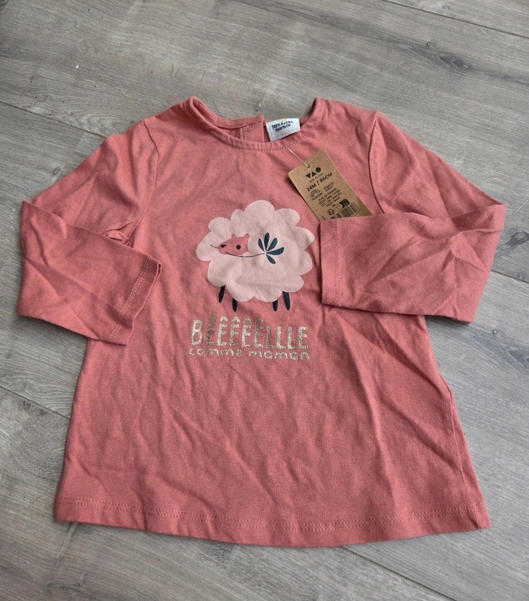Leuk longsleeve shirt met schaapje - Nieuw met kaartje, Ophalen of Verzenden, Nieuw, Meisje, Shirtje of Longsleeve
