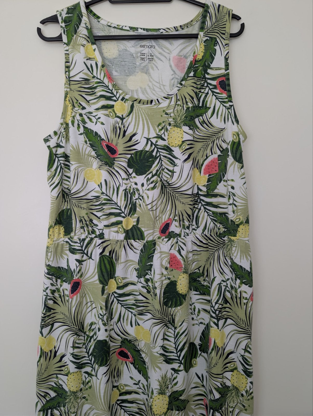 Esmara zomerjurk met tropische print, maat L, Ophalen, Meerkleurig, Maat 42/44 (L), Zo goed als nieuw