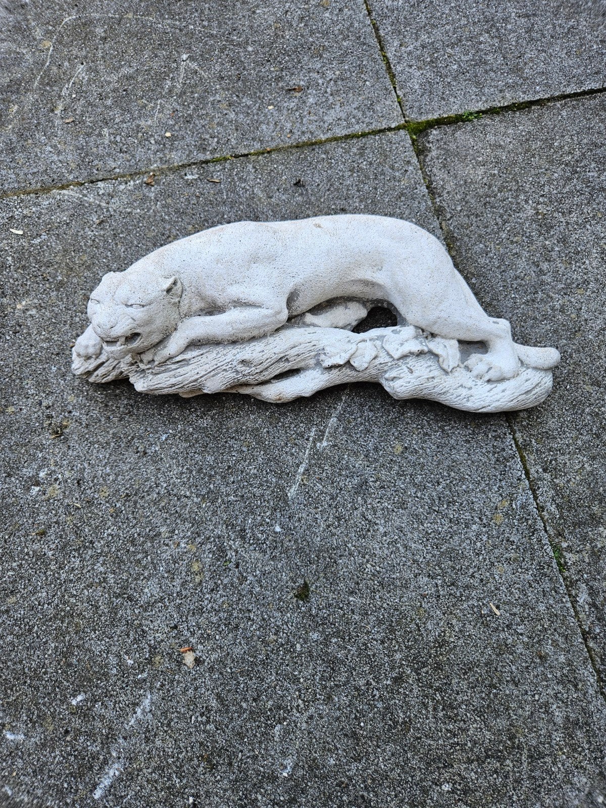 Betonnen Panter Beeld - Liggend (36x15 cm), Ophalen, Gebruikt, Beton, Dierenbeeld
