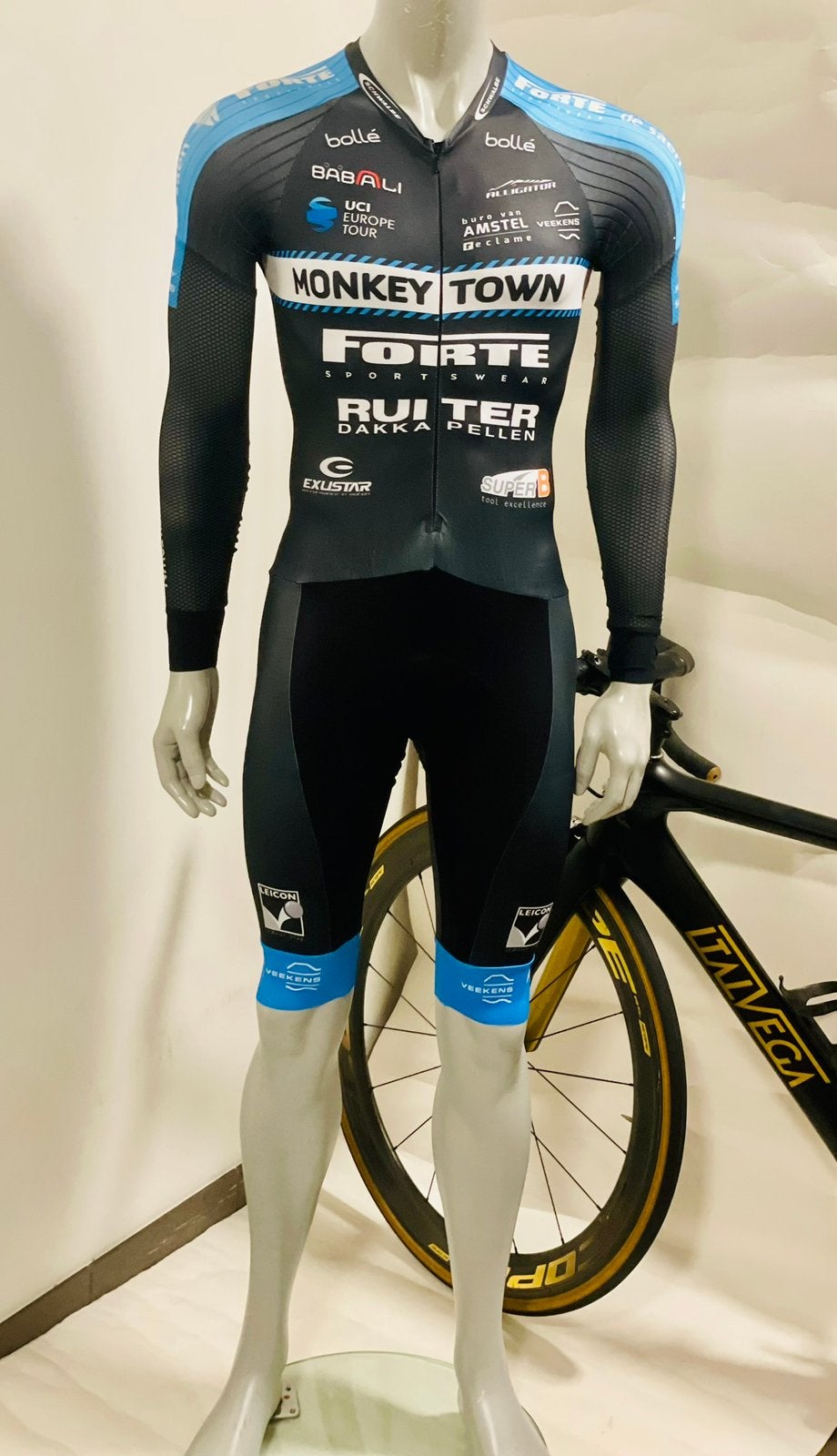 Wielrenkleding wielrenpak snelpak speedsuit maat S Forte, S, Heren, Ophalen of Verzenden, Zo goed als nieuw